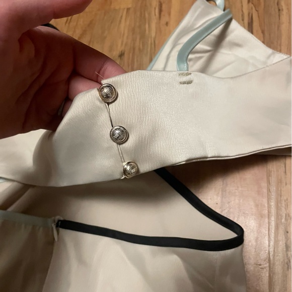 SHEIN Cream Cut Out Women’s Maxi Dress Blue and Black Straps Size 2 - Picture 4 of 12